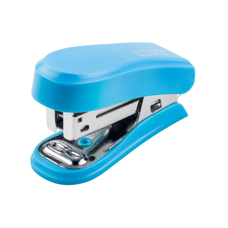 Novus Mini Grapadora Compacta - Hasta 12 Hojas - Grapado Cerrado y Abierto - Incluye 320 Grapas - Color Azul