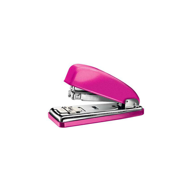 Petrus 226 WOW Grapadora Metalica + Caja de 200 Grapas - Hasta 30 Hojas - Grapado Cerrado, Abierto y Clavado - Color Fucsia Metalizado