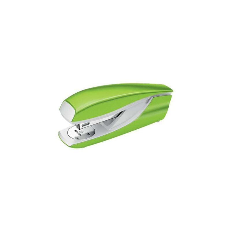 Petrus 635 WOW Grapadora Metalica + Caja de 200 Grapas - Hasta 30 Hojas - Extraegrapas Integrado - Grapado Cerrado, Abierto y Clavado - Color Verde Metalizado