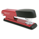 Rapesco Bowfin Grapadora Metalica de Sobremesa - Hasta 25 Hojas - Grapas 26/6, 24/6 - Grapado Cerrado y Abierto - Color Rojo/Negro