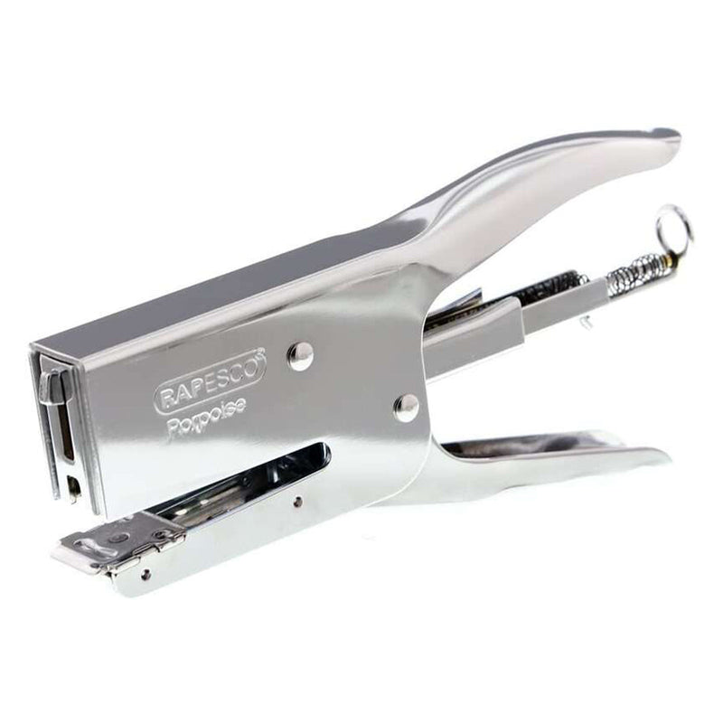 Rapesco Porpoise Grapadora Metalica de Tenaza - Hasta 40 Hojas con Grapas de 8mm - Grapas 26/6-8mm, 24/6-8mm - Grapado Cerrado