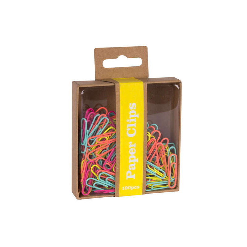 Apli Fluor Collection Pack de 100 Clips de Colores Fucsia, Amarillo, Naranja y Turquesa