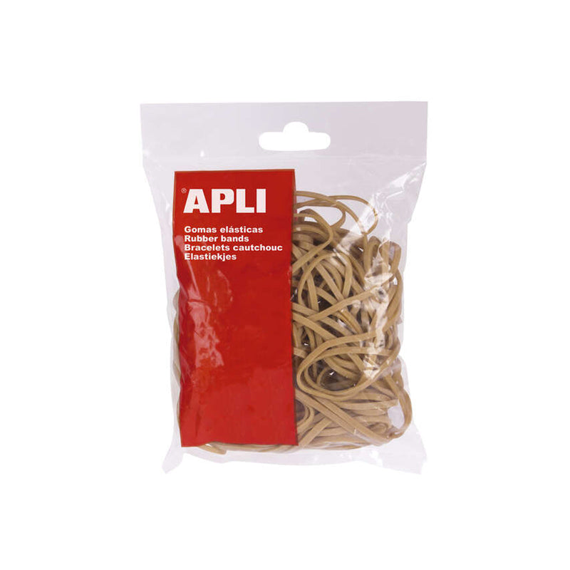 Apli Gomas Elasticas Ø 120 x 5mm - 100g de Contenido - Gran Elasticidad y Resistencia - 70% de Caucho Natural