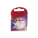 Apli Pack de 6 Pinzas Abatibles 19mm - Acero Templado - Asas Niqueladas - Sujecion hasta 50 Hojas - Colores Surtidos