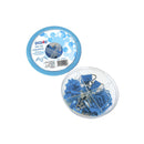 Dohe Combo Ovni Pack de Accesorios de Escritorio - 12 Pinzas de 15mm, 5 Pinzas de 19mm, 50 Clips de 28mm y 30 Push Pins de 22mm - Color Azul