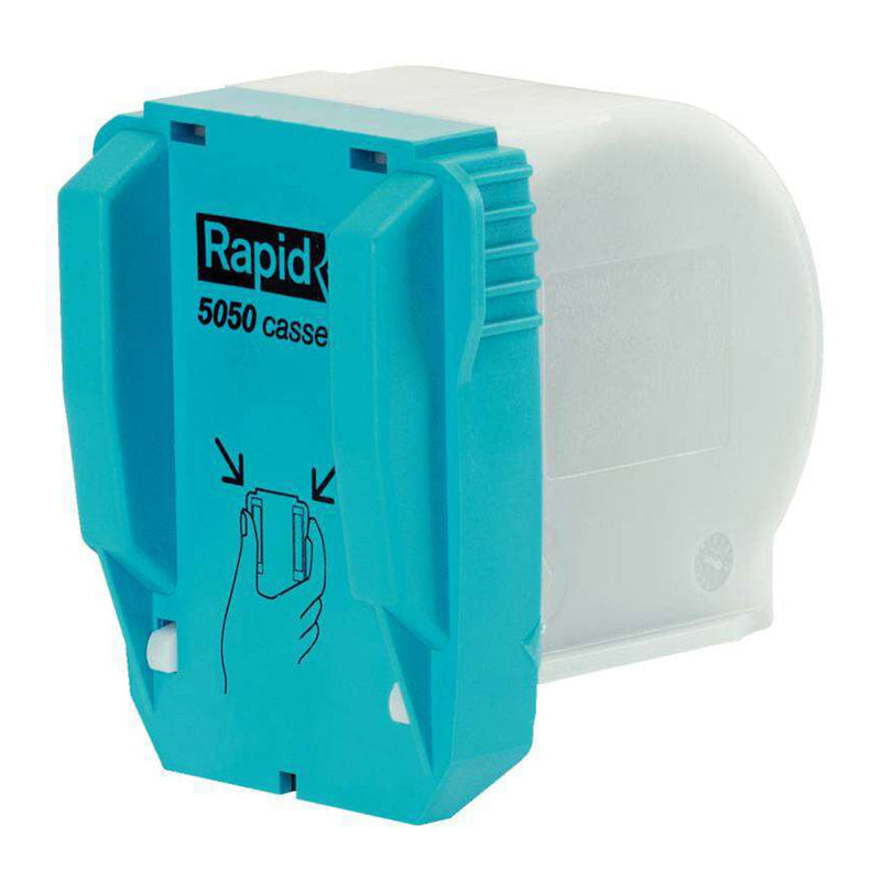 Rapid Cartucho de Grapas R5050 - Grapa Hasta 50 Hojas de Papel - Carga Facil - Patentado - Reemplazo de Piezas - Color Negro