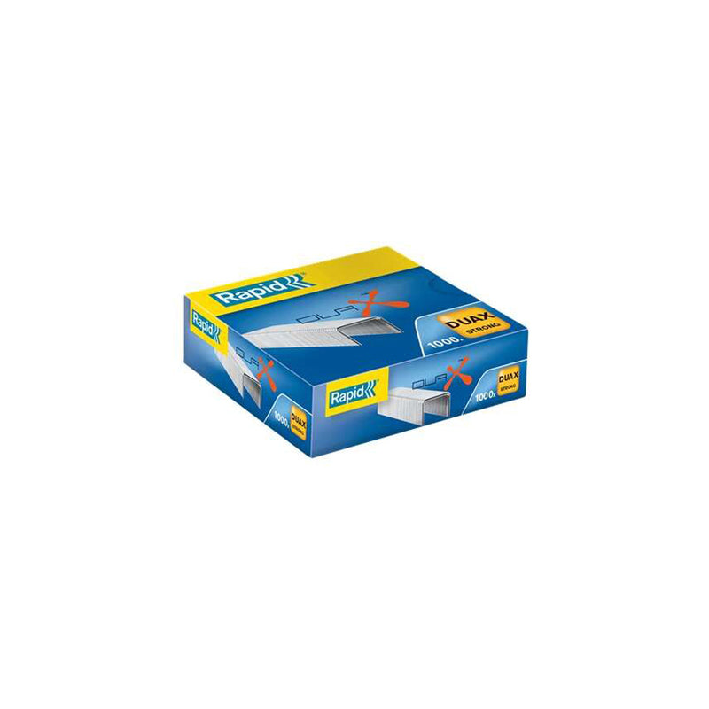 Rapid Duax Strong Caja de 1000 Grapas para Gruesos - Grapa hasta 170 Hojas - Alambre Galvanizado de Alto Rendimiento - Patilla de 20mm