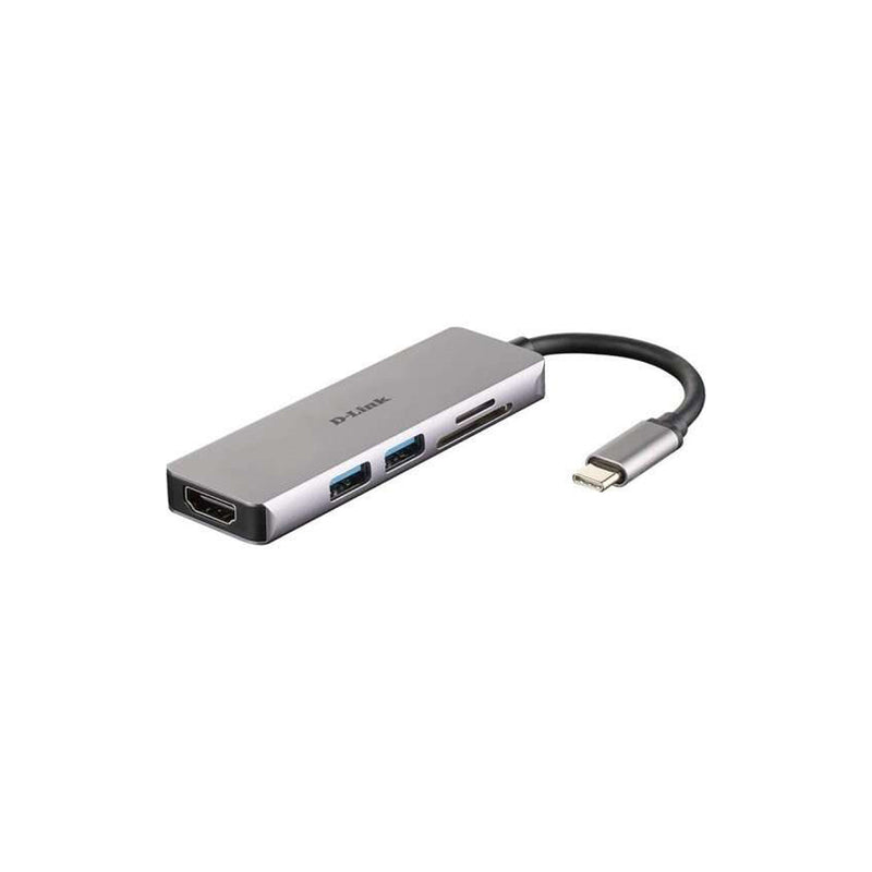 D-Link Hub USB-C 5 en 1 Lector SD, MicroSD, HDMI 4K, 2x USB 3.0