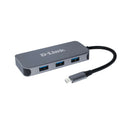 D-Link Hub USB-C con  3x USB 3.0, 1x  USB-C, 1x HDMI 4K, 1x RJ45