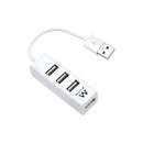 Ewent EW1122 Mini-Hub 4 Puertos USB 2.0 - Cable 12cm - Color Blanco