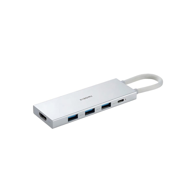 Xiaomi 5 en 1 Hub USB-C con 3x USB-A 3.0, 1x USB-C Carga Rapida hast 100W, 1x HDMI - Carcasa de Aluminio