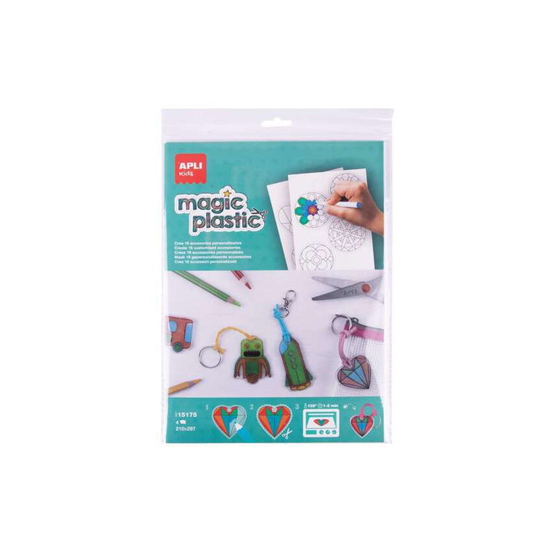 Apli Magic Plastic - Se Transforma en Plastico Duro - Disminuye su Tamaño - 4 Hojas