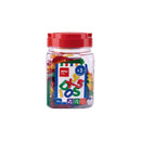 Apli Pack de 36 Letras y Numeros Transparentes - Tamaño 50 mm - Colores Surtidos