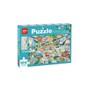 Apli Puzzle Observacion Ciudad de 104 Piezas de 5x5cm - Incluye Poster y 3 Fichas - Facil Manejo - Desarrolla Habilidades y Autoestima - Recomendado para Niños a partir de 5 Años