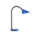 Unilux Lampara de Escritorio LED Sol - Iluminacion LED de Bajo Consumo - Diseño Moderno y Elegante - Ajuste de Intensidad de Luz - Brazo Flexible para Dirigir la Luz - Color Azul