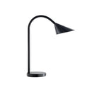 Unilux Lampara de Escritorio LED Sol - Iluminacion LED de Bajo Consumo - Diseño Elegante y Moderno - Brazo Flexible para Ajustar la Luz - Ideal para Espacios de Trabajo - Color Negro