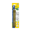 Staedtler Noris 183 Pack de 3 Lapices de Grafito Triangulares - Mina 2HB - Resistencia a la Rotura