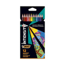 Bic Intensity Color Up Caja de 12 Lapices Triangulares de Colores Surtidos - Fabricados en Resina - Mina Ultraresistente de 3.20mm