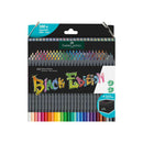 Faber-Castell Black Edition Pack de 100 Lapices de Colores - Mina Supersuave - Madera Negra - Ideales para Dibujo sobre Papel Claro, Oscuro y de Colores - Colores Surtidos