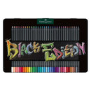 Faber-Castell Black Edition Caja Metalica de 36 Lapices de Colores - Mina Supersuave - Madera Negra - Ideales para Dibujo sobre Papel Claro, Oscuro y de Colores - Colores Surtidos