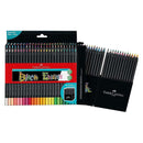 Faber-Castell Black Edition Pack de 50 Lapices de Colores - Mina Supersuave - Madera Negra - Ideales para Dibujo sobre Papel Claro, Oscuro y de Colores - Colores Surtidos