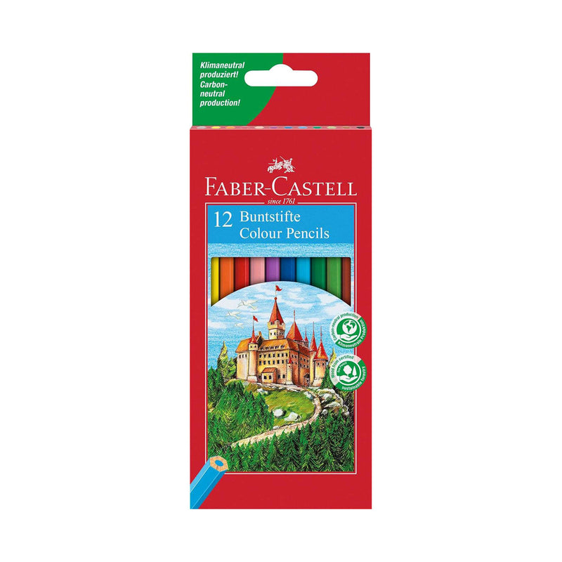 Faber-Castell Classic Colour Pack de 12 Lapices de Colores Hexagonales - Resistencia a la Rotura - Colores Surtidos