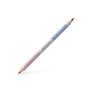 Faber-Castell Jumbo Grip Lapiz Bicolor Triangular - Zona de Agarre - Respetuoso con el Medio Ambiente - Mina Resistente a la Rotura - Color Rojo/Azul