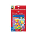 Faber-Castell Classic Colour Acuarelable Pack de 36 Lapices de Colores Hexagonales Acuarelables + Pincel - Resistencia a la Rotura - Colores Surtidos