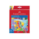 Faber-Castell Classic Colour Acuarelable Pack de 48 Lapices de Colores Hexagonales Acuarelables + Pincel - Resistencia a la Rotura - Colores Surtidos