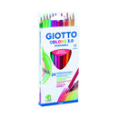 Giotto Colors Acquarell 3.0 Pack de 24 Lapices Triangulares de Colores Acuarelables - Mina 3 mm - Madera - Colores Surtidos