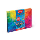 Maped Color`Peps Pack de 150 Piezas para Colorear con Rotuladores, Lapices de Colores Fuertes, Infinity, Aqua, Pastel y Duo World, Ceras, Rotulador con Purpurina, Lapiz Grafito, Pincel, Goma y Sacapuntas