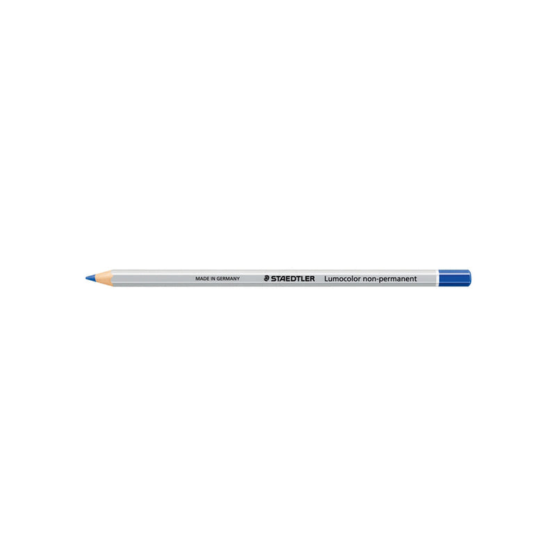 Staedtler Lumocolor 108 Lapiz de Color Hexagonal - Especial para Superfiices Lisas - Marcado Opaco - Color Azul