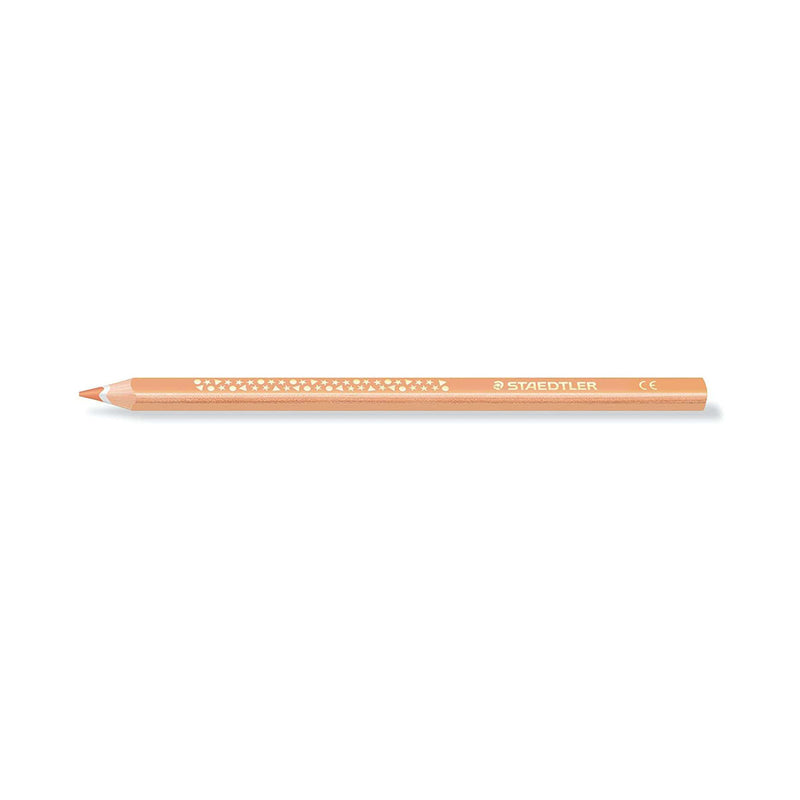 Staedtler Jumbo Noris 128 Lapiz Triangular de Color - Mina de 4mm - Resistencia a la Rotura - Diseño Ergonomico - Color Beige