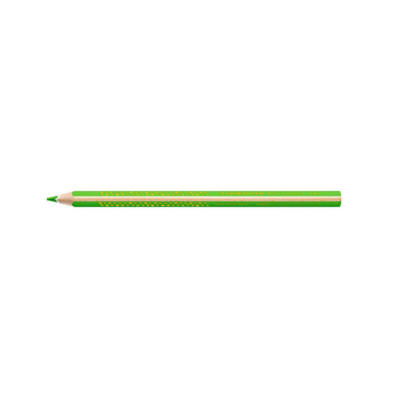 Staedtler Jumbo Noris 128 Lapiz Triangular de Color - Mina de 4mm - Resistencia a la Rotura - Diseño Ergonomico - Color Verde Claro