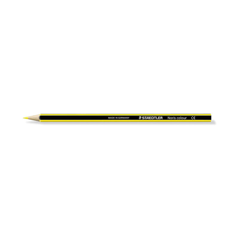 Staedtler Noris Colour 185 Lapiz Hexagonal de Color - Resistencia a la Rotura - Material Wopex - Color Amarillo Claro