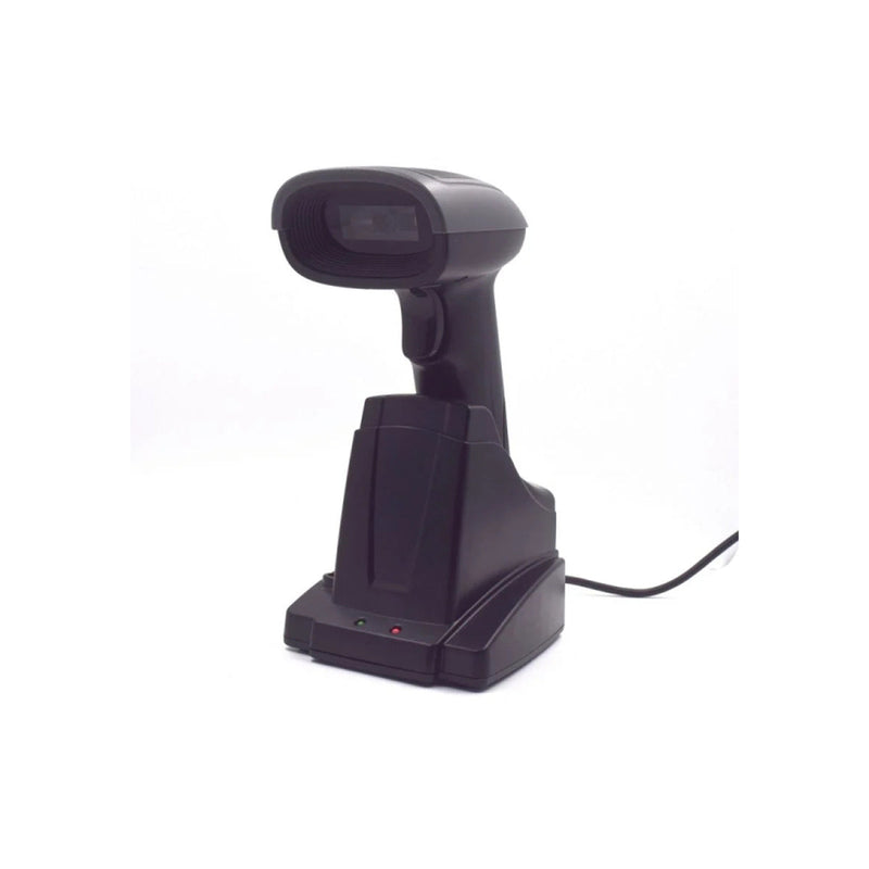Ewent EW3440 Lector de Codigos de Barras 1D/2D Inalambrico - Wireless y Bluetooth - Autonomia hasta 7h - Base Inteligente - Color Negro