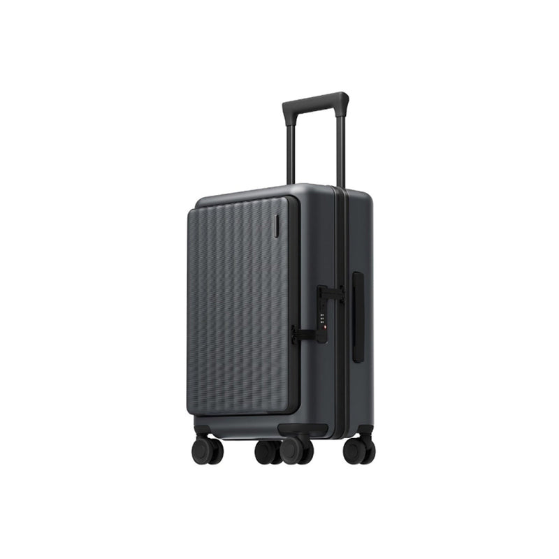 Xiaomi Front Pocket Carry-on Maleta con Ruedas 38L - Compartimento Frontal Multifuncion - Ruedas Giratorias - Asa Telescopica Vertical y Asa Horizontal - Cerradura de Codigo TSA - Color Gris Oscuro