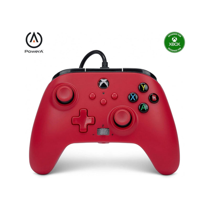 PowerA Mando con Cable Enhanced para Xbox Series X|S -  Artisan Red