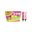 Bic Marking Highlighter Flat Pack de 8 Marcadores Fluorescentes - Punta Biselada - Trazo entre 1.20 y 4.60 mm - Tinta con Base de Agua - Color Surtidos Neon y Pastel