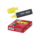 Dohe Marcador Fluorescente - Punta Biselada de 1-5mm - Clip en la Capucha - Apto para Todo Tipo de Papel - Color Amarillo