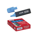 Dohe Marcadores Fluorescentes - Punta Biselada de 1-5mm - Clip en la Capucha - Apto para Todo Tipo de Papel - Color Azul