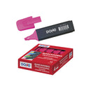 Dohe Marcadores Fluorescentes - Punta Biselada de 1-5mm - Clip en la Capucha - Apto para Todo Tipo de Papel - Color Rosa