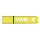 Molin Viva Marcador Fluorescente - Trazo entre 1 y 5mm - Tinta con Base de Agua - Color Amarillo (10 unidades)