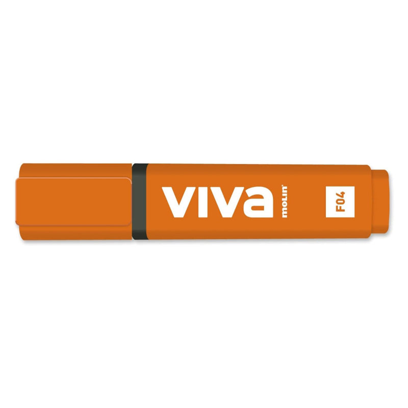 Molin Viva Marcador Fluorescente - Trazo entre 1 y 5mm - Tinta con Base de Agua - Color Naranja