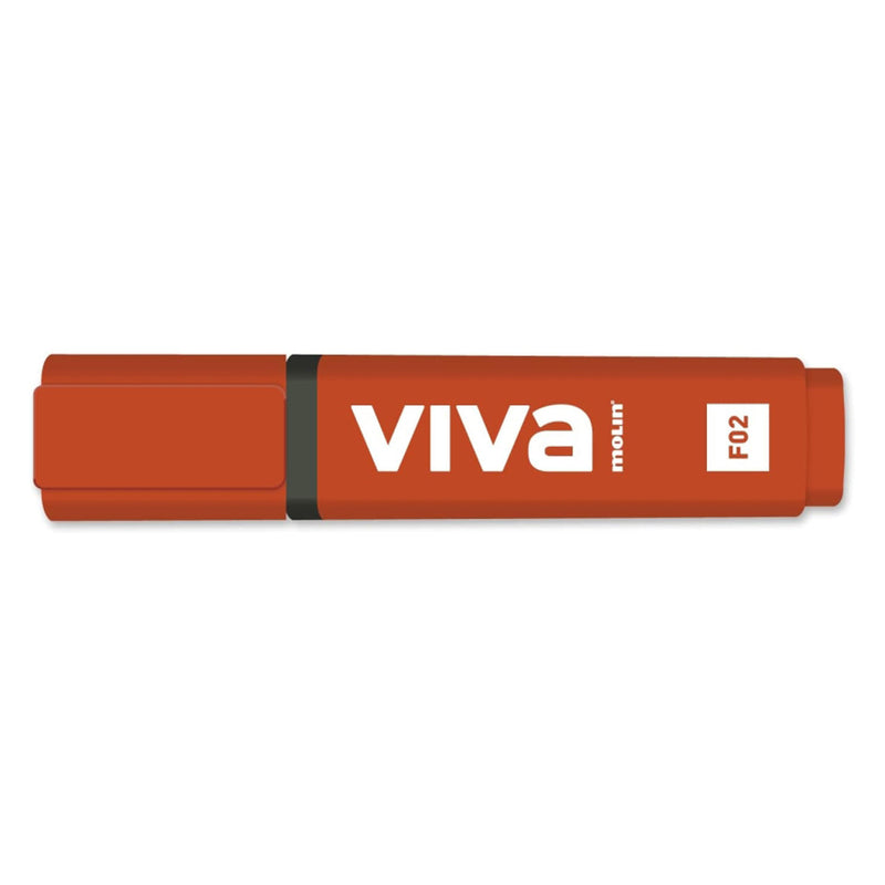 Molin Viva Marcador Fluorescente - Trazo entre 1 y 5mm - Tinta con Base de Agua - Color Rojo
