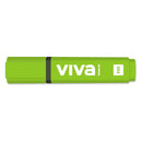 Molin Viva Marcador Fluorescente - Trazo entre 1 y 5mm - Tinta con Base de Agua - Color Verde (10 unidades)