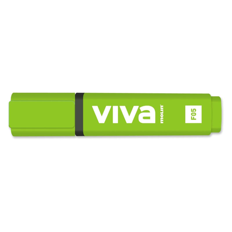 Molin Viva Marcador Fluorescente - Trazo entre 1 y 5mm - Tinta con Base de Agua - Color Verde