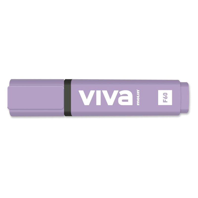 Molin Viva Marcador Fluorescente - Trazo entre 1 y 5mm - Tinta con Base de Agua - Color Violeta