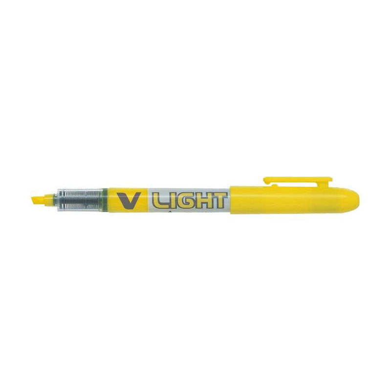 Pilot V-Light Rotulador Marcador - Punta Biselada 3.60mm - Trazo de 3.30mm - Color Amarillo