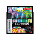 Stabilo Boss Original Arty Pack de 5 Marcadores Fluorescentes Colores Frios - Trazo entre 2 y 5mm - Tinta con Base de Agua
